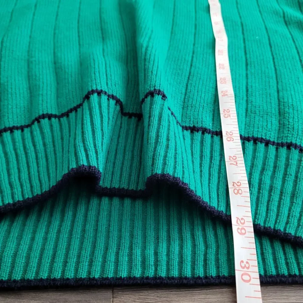 Vintage Quills Woollen Market Sweater M Kelly Green Knit Academia Ireland Irish